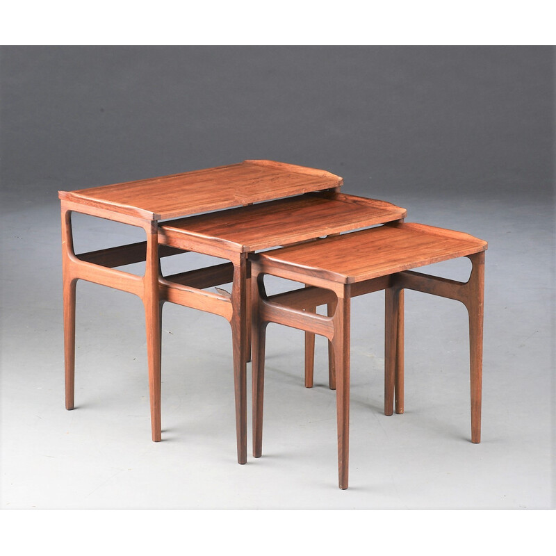 Tables gigognes en palissandre de Erling Torvits - 1960