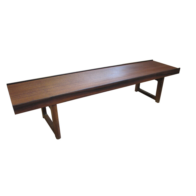 Mid century Krobo rosewood bench by Torbjørn Afdal - 1960s