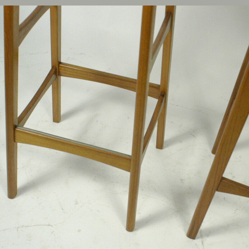 Danish teak barstools by  Knud Bent for Dyrlund - 1960s