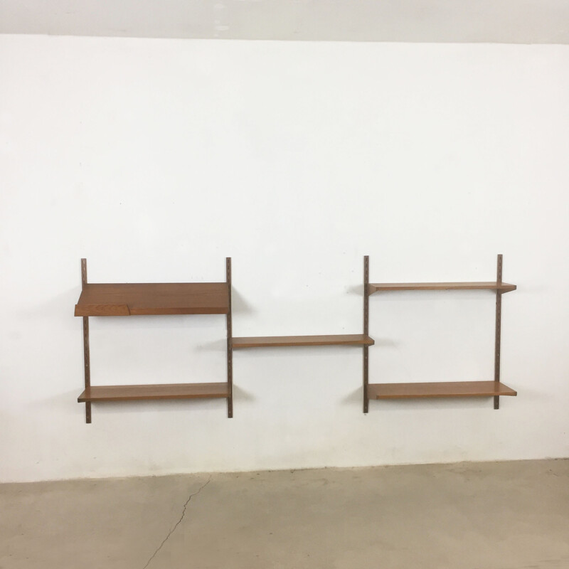 Teak wall unit by Kai Kristiansen for Feldballes Mobelfabrik Denmark - 1960s