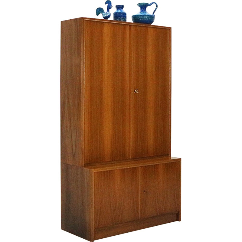 Cabinet in walnut produced by DWM Deutsche Werkmöbel - 1960s