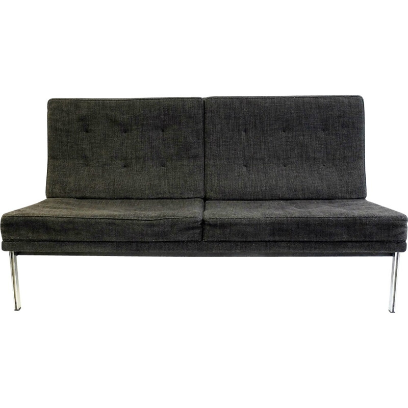 "Parallel bar" gray sofa by Flotrence Knoll - 1960s