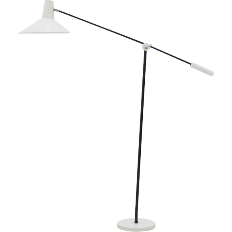 White floor lamp by Jan Hoogervorst - 1960s