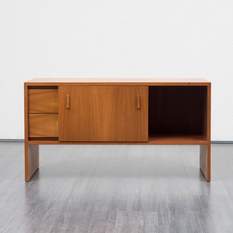 Mid-century walnut L-shaped desk - 1950s