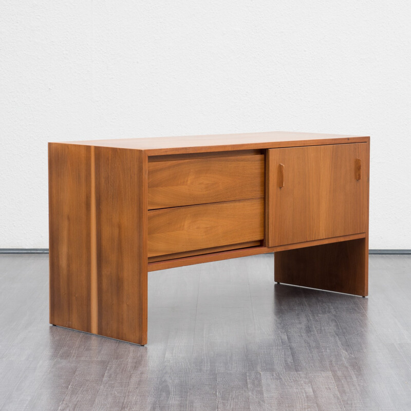 Mid-century walnut L-shaped desk - 1950s
