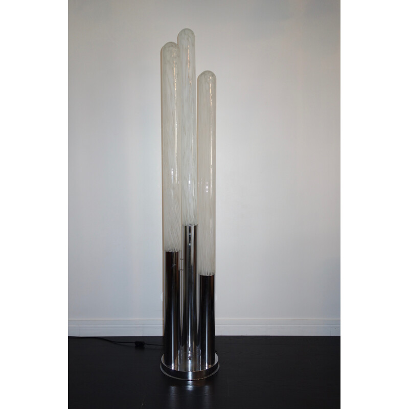 Mid-century floor lamp in Murano glass produced by Mazzega - 1970s