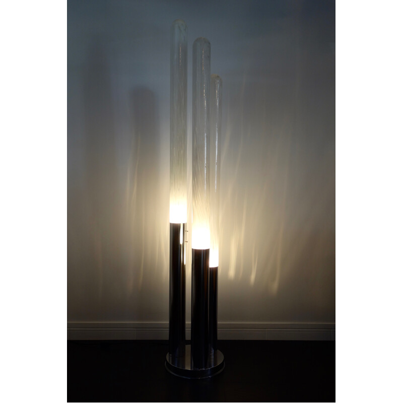 Mid-century floor lamp in Murano glass produced by Mazzega - 1970s