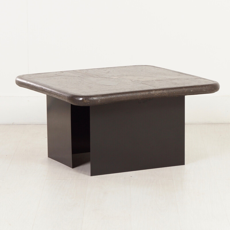 Table basse vintage carré de Paul Kingma - 1980 