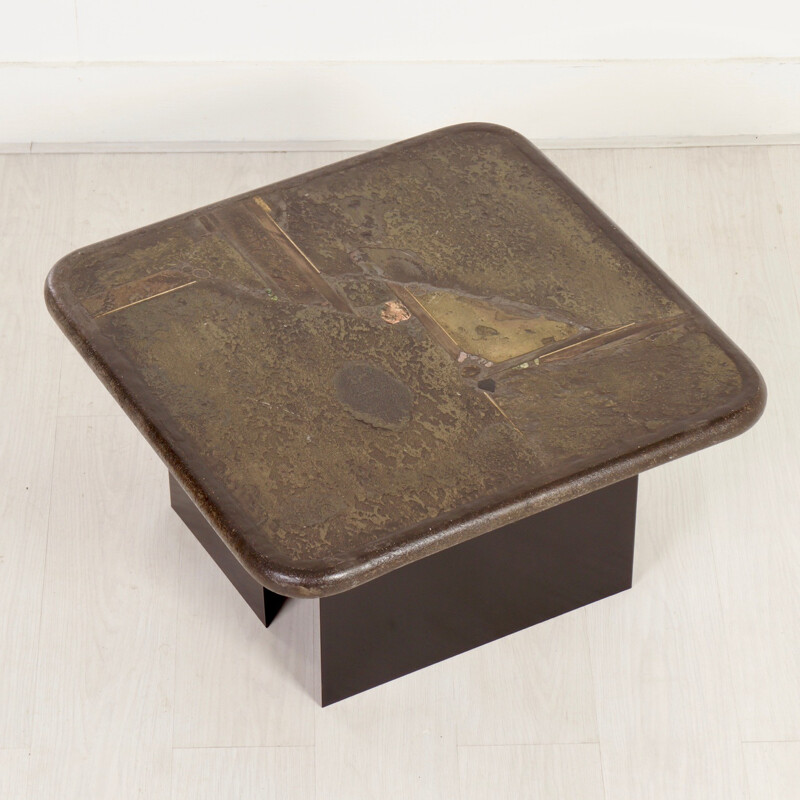 Table basse vintage carré de Paul Kingma - 1980 