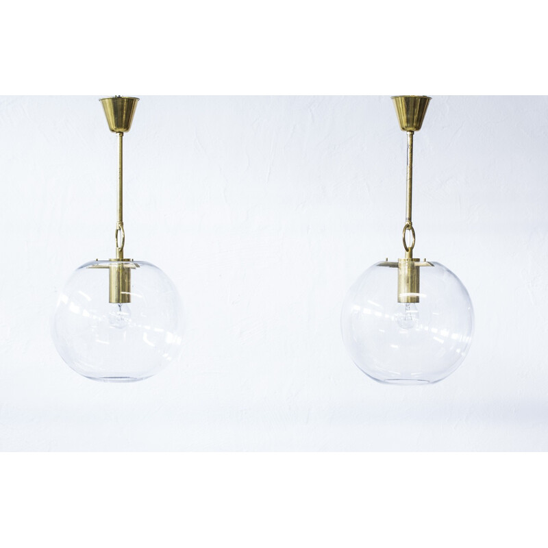 Pair of large pendant lights by Hans-Agne Jakobsson - 1960s