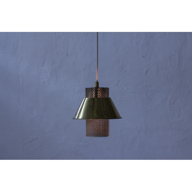 T766 pendant lamp with perforated cylinder by Hans-Agne Jakobsson - 1970s