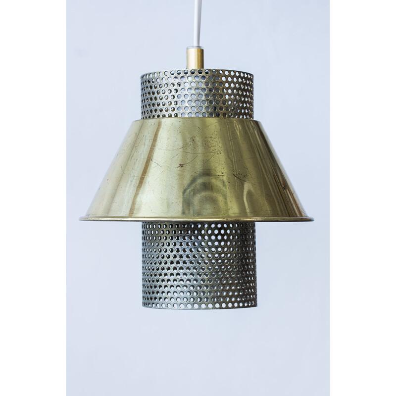 T766 pendant lamp with perforated cylinder by Hans-Agne Jakobsson - 1970s