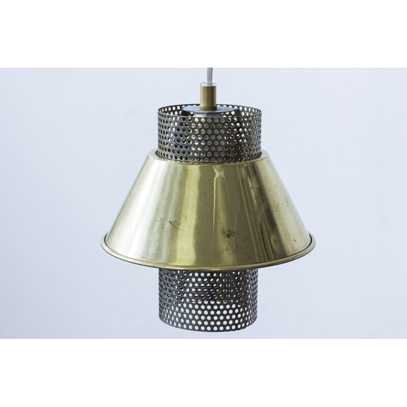 T766 pendant lamp with perforated cylinder by Hans-Agne Jakobsson - 1970s