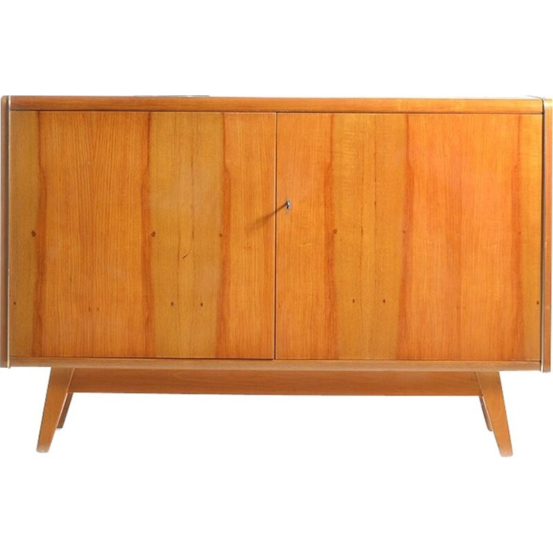 Jitona sideboard with opaxit glass top, Czechoslovakia - 1960s