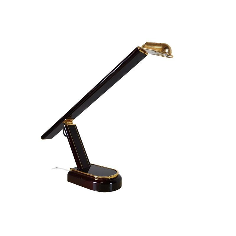 Mid-century desk lamp in wood and metal - 1950s