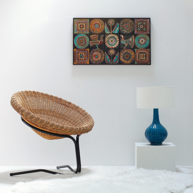 Rattan armchair by Arnold Bueno de Mesquita, editor Rohé Noordwolde - 1950s