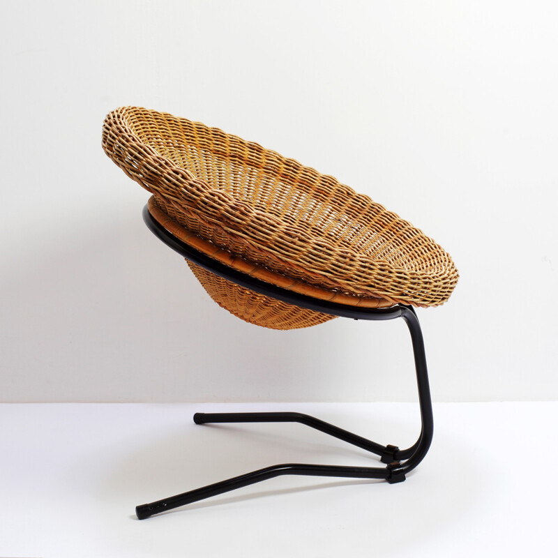 Rattan armchair by Arnold Bueno de Mesquita, editor Rohé Noordwolde - 1950s