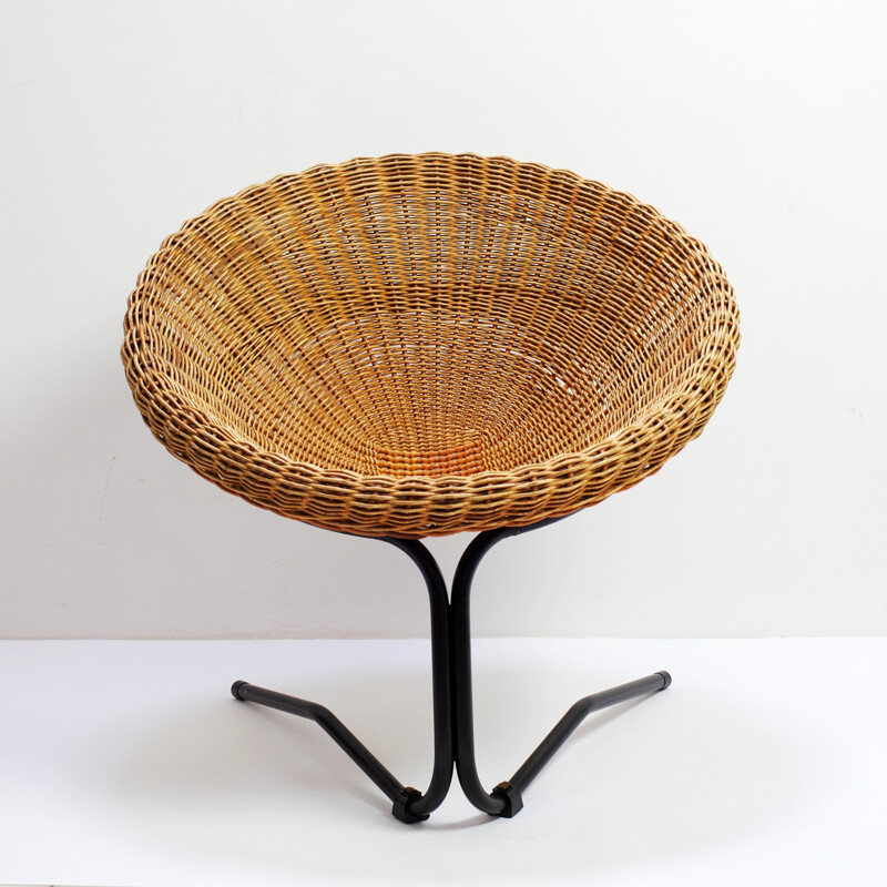 Rattan armchair by Arnold Bueno de Mesquita, editor Rohé Noordwolde - 1950s