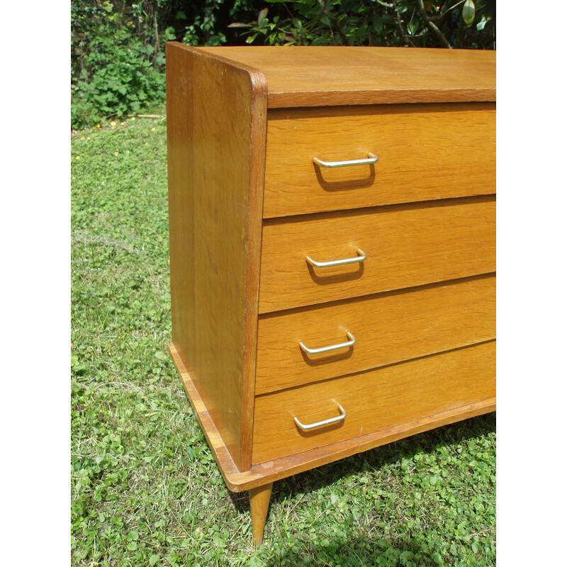 Mid-century chest of drawers with compass legs - 1960s