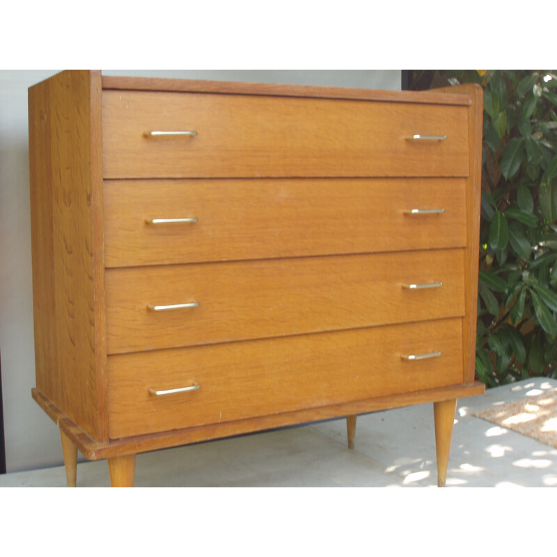 Mid-century chest of drawers with compass legs - 1960s