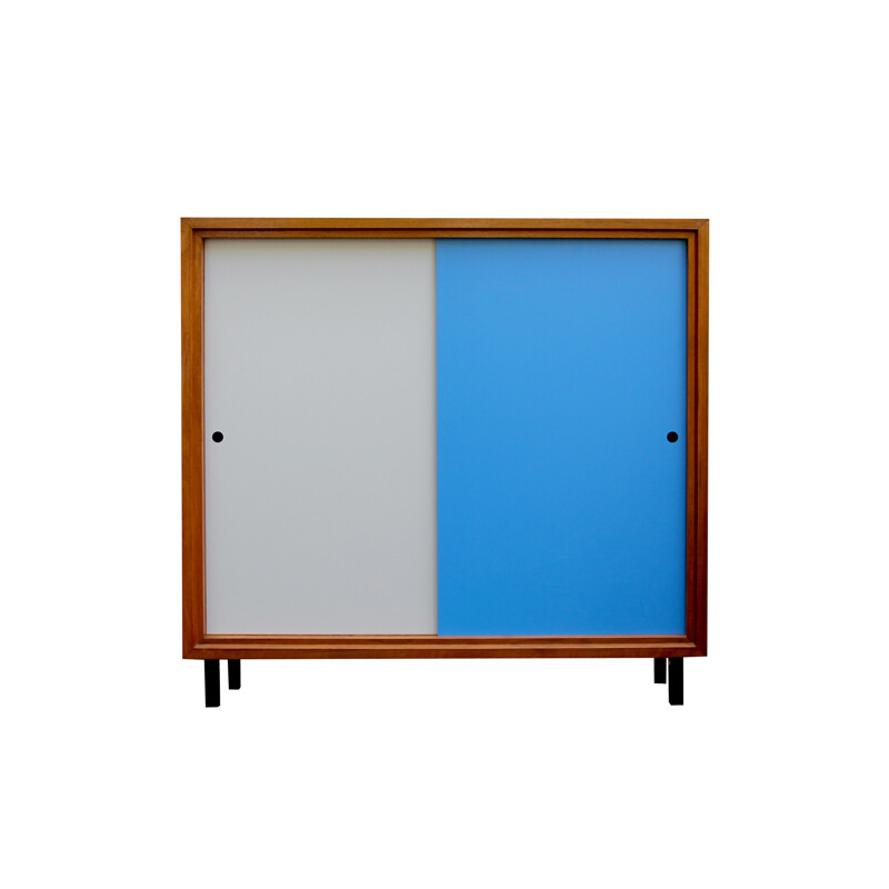 Sideboard  formica bicolored blue and grey - 1960s