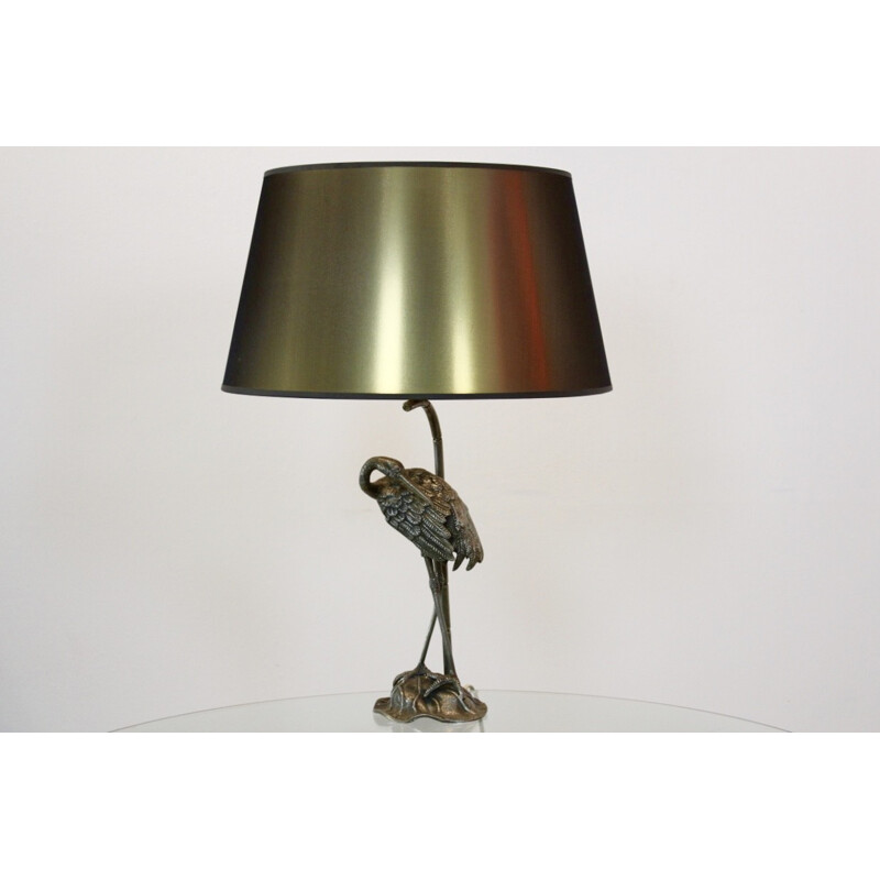 Iron bronzed 'Heron' lamp by Maison Bagués - 1970s