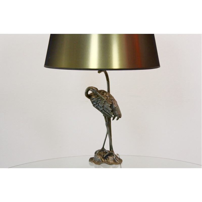 Iron bronzed 'Heron' lamp by Maison Bagués - 1970s