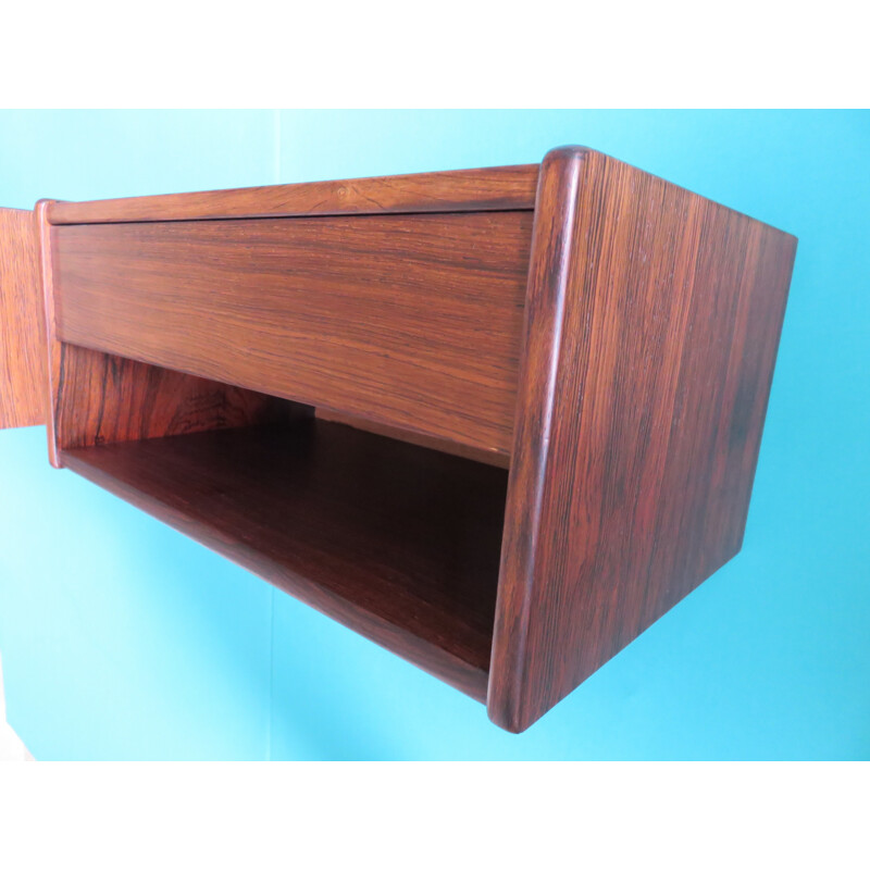 Pair of mid-century rosewood night stands Denmark - 1960s