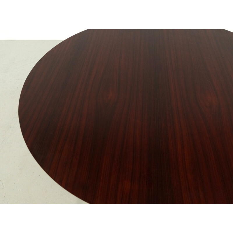 Round dining table in rio rosewood - 1960s