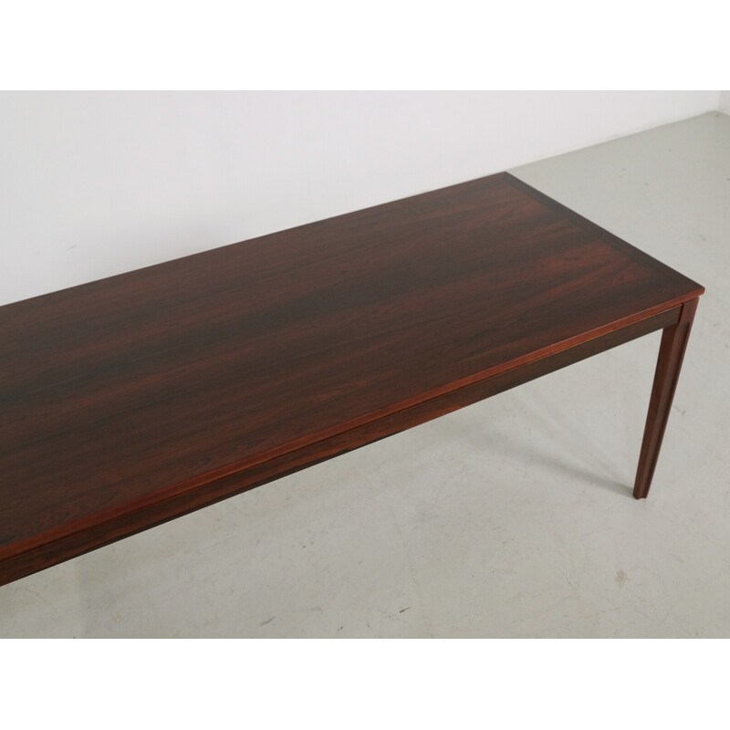 Mesa de centro vintage rectangular de palisandro de Río, 1950