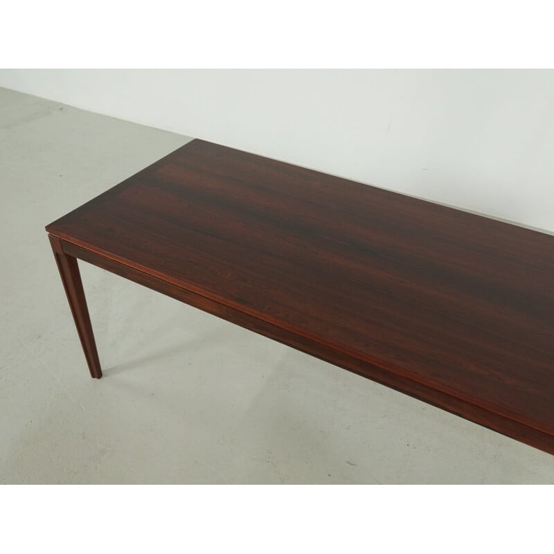 Mesa de centro vintage rectangular de palisandro de Río, 1950