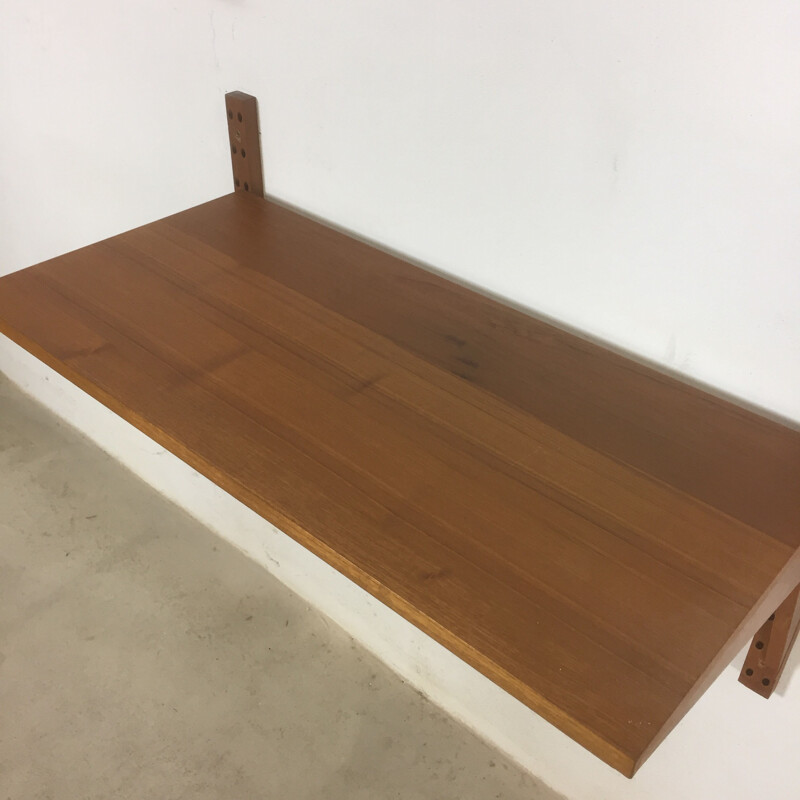 Mid-century teak desk with "Royal System" wall unit by Poul Cadovius for Cado - 1960s