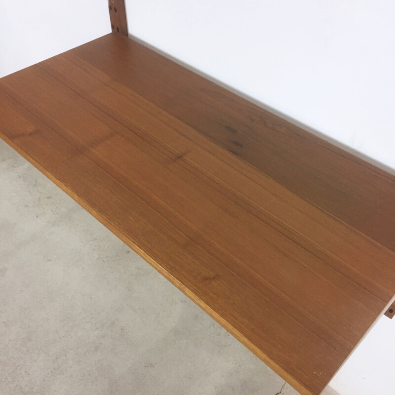 Mid-century teak desk with "Royal System" wall unit by Poul Cadovius for Cado - 1960s