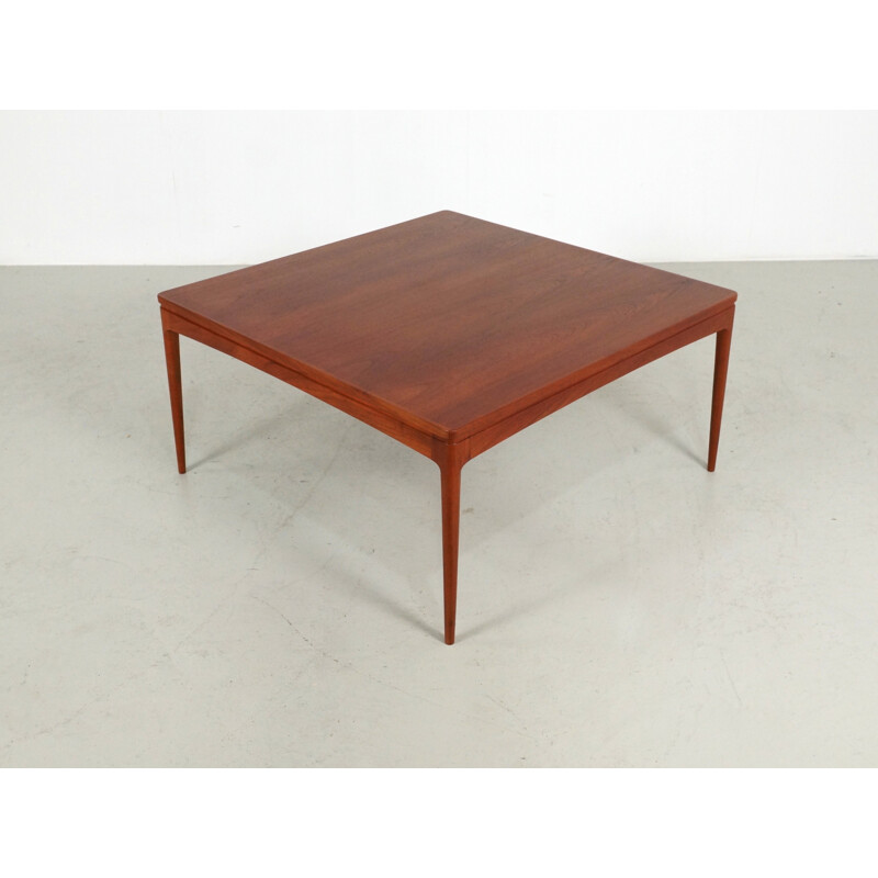 Table basse vintage carré en teck - 1960