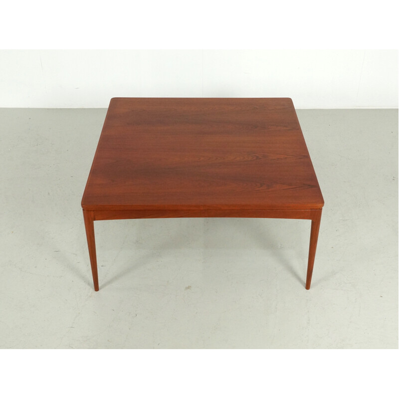 Table basse vintage carré en teck - 1960