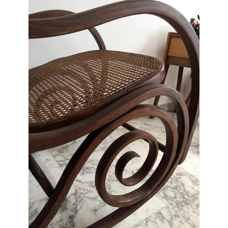 Mid-century rocking chair in bentwood - 1950s