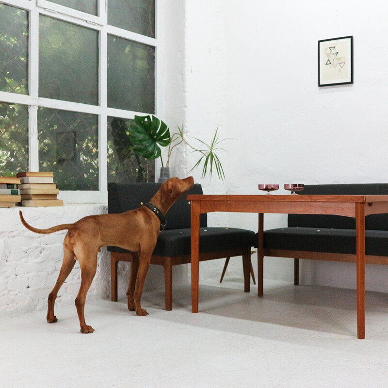 Extendible teak dining table by Henning Kjaernulf - 1960s