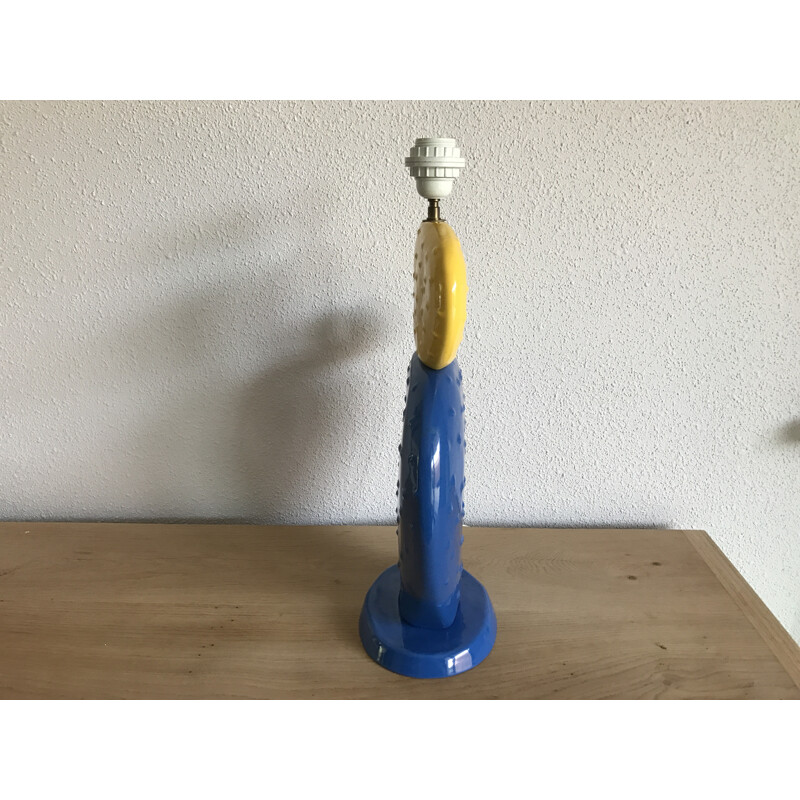 Cactus ceramic lamp model by François Chatain - 1970s