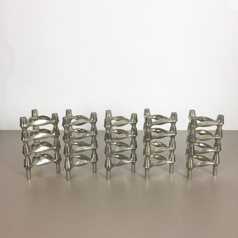 Set of 20 candle holders by Caesar Stoffi for BMF Nagel - 1970s