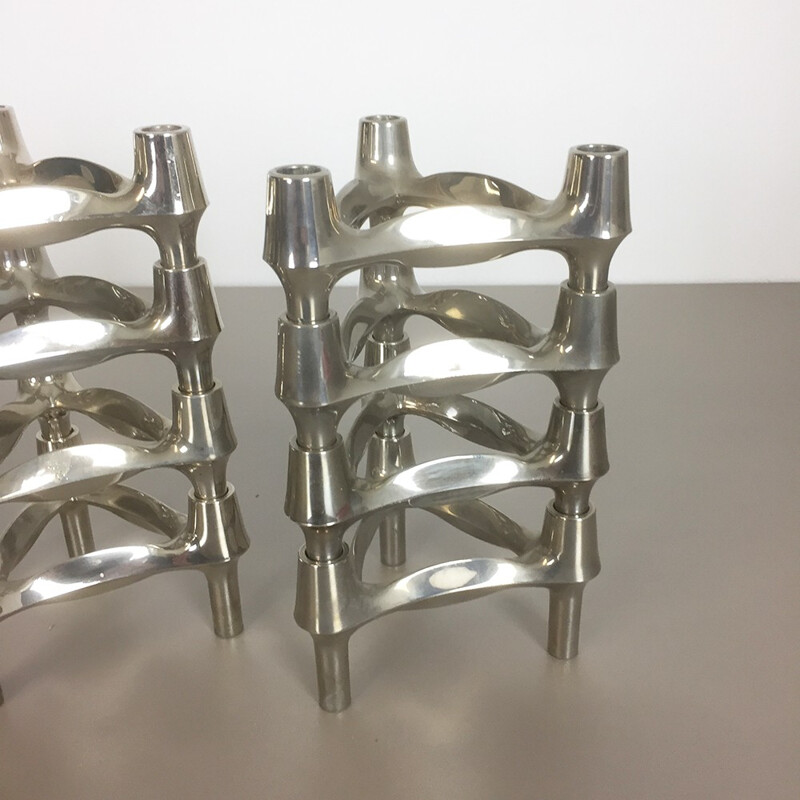 Set of 20 candle holders by Caesar Stoffi for BMF Nagel - 1970s