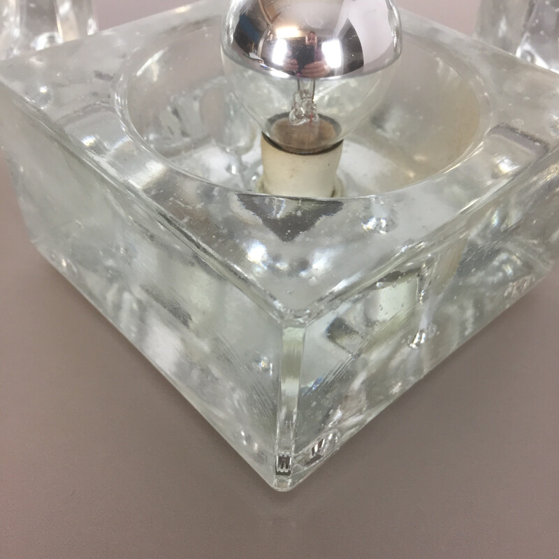 Set of 3 'Ice cube' wall lamp for Wila lights - 1970s