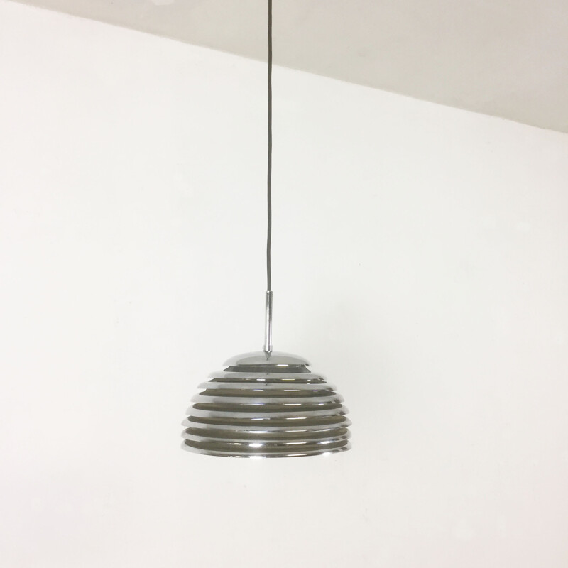 Chromen hanglamp van Kazuo Motozawa voor Staff, Duitsland 1960