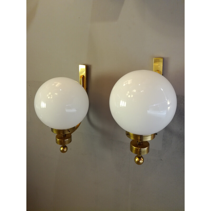 Bistro-style md-century orb wall light - 1970