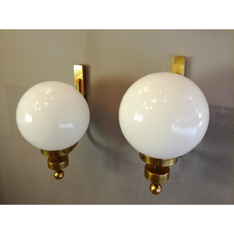 Bistro-style md-century orb wall light - 1970