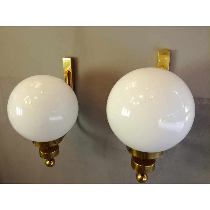 Bistro-style md-century orb wall light - 1970