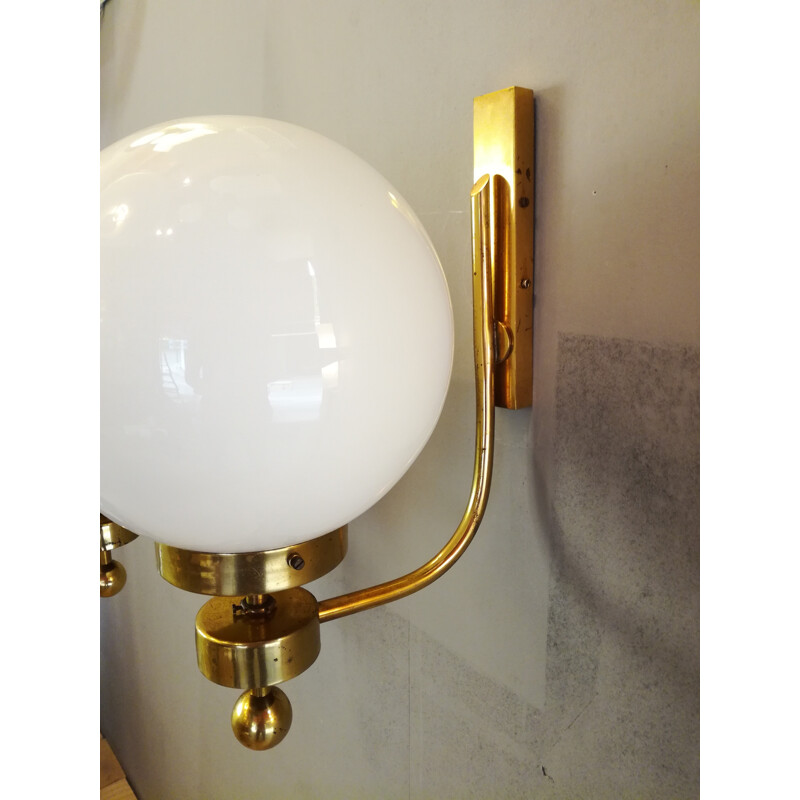 Bistro-style md-century orb wall light - 1970