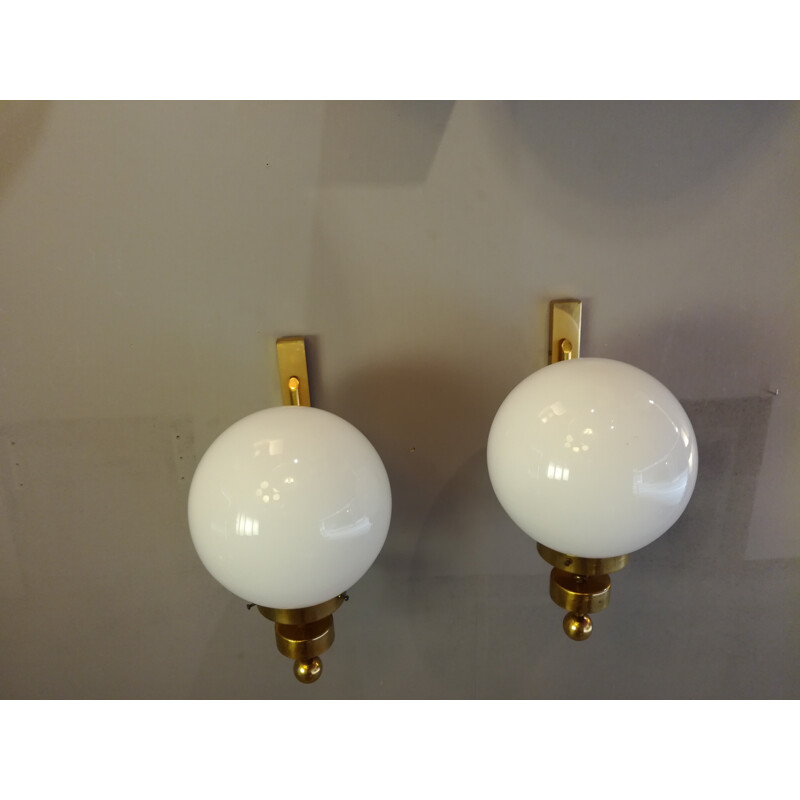 Bistro-style md-century orb wall light - 1970