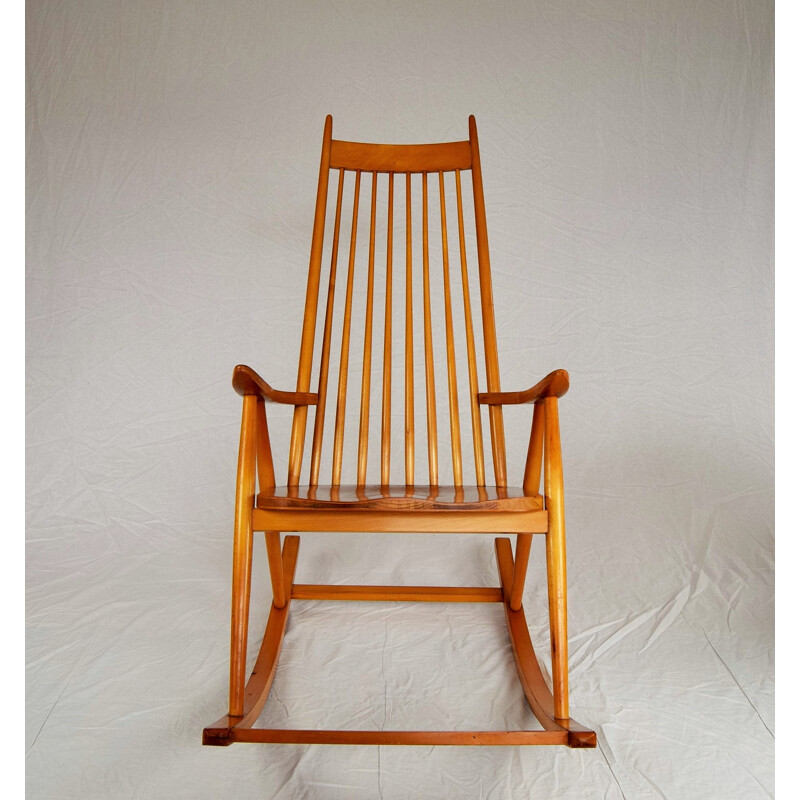 Finnish Rocking chair by Varjosen Puunjalostus for Uusikylä - 1960s