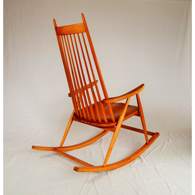 Finnish Rocking chair by Varjosen Puunjalostus for Uusikylä - 1960s