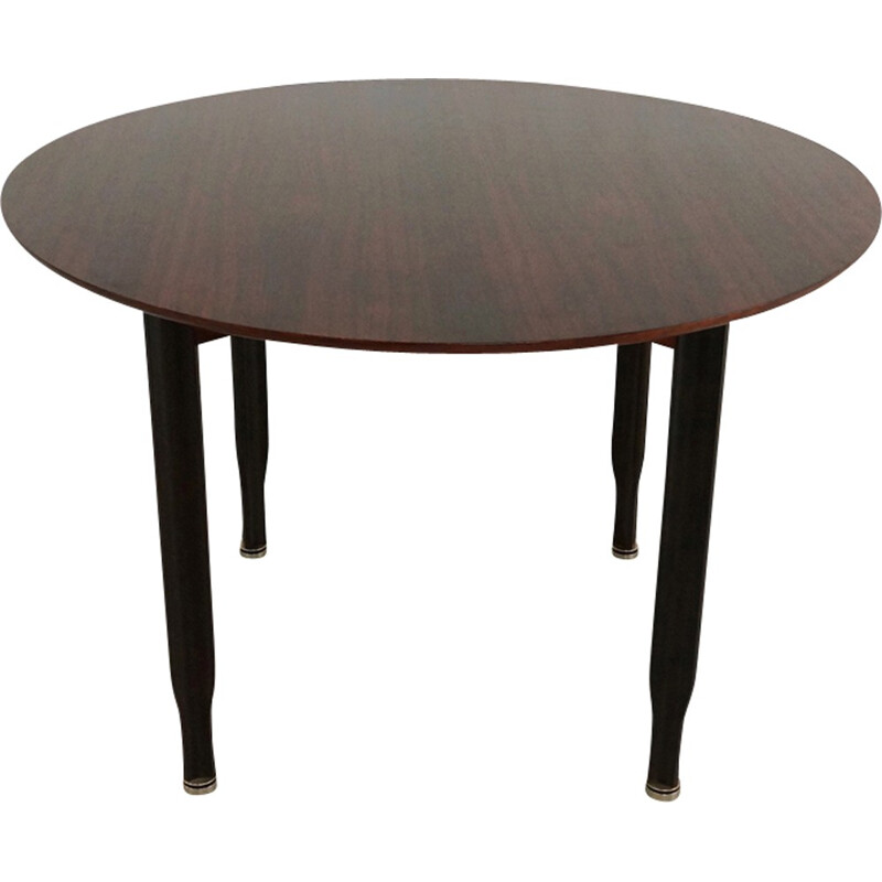 Round dining table in rio rosewood - 1960s